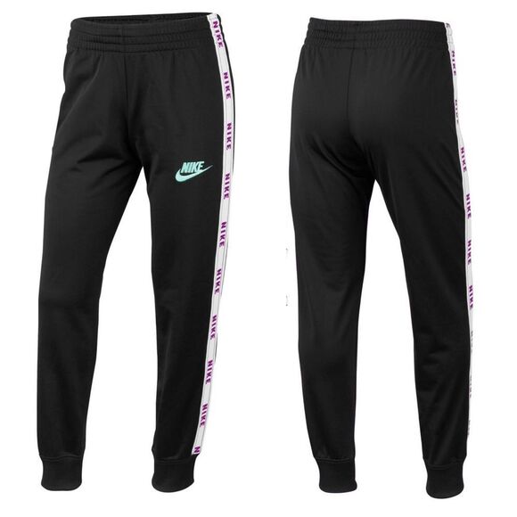 New! NIKE Girls Logo Trim Tricot Black Track Pants Size XL Standard Fit - Picture 1 of 3